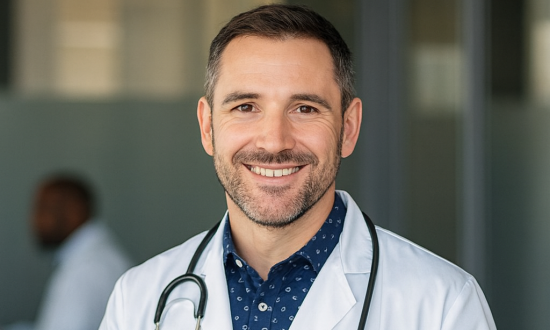 Smiling male doctor